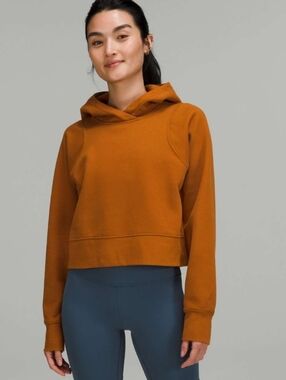 lululemon Longful Cropped Hoodie - Butternut Brown